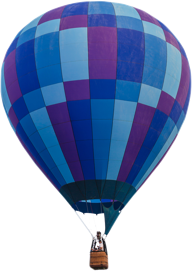 Balão de Ar Quente Azul